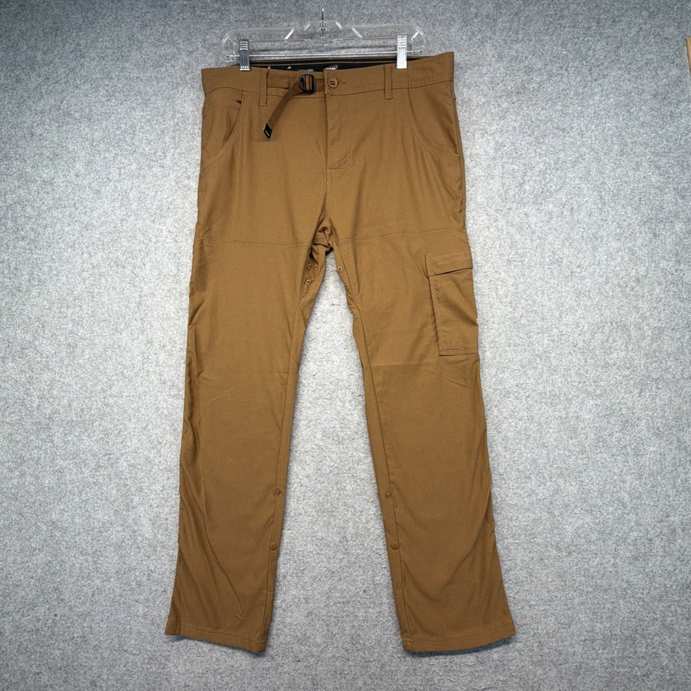 Prana Zion Slim Fit Pants Mens 34x30 Brown Hiking Outdoor Trousers